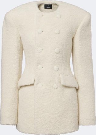 Wardrobe.NYC Alpaca and wool-blend boucl&eacute; blazer dress