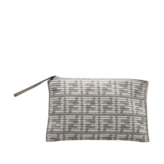 Fendi Pre-owned Pouch - Dames - Pre-owned - Grijs - Maat: ONE Size
