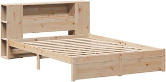 vidaXL Bookcase Bed without Mattress 140x200cm Solid Wood Pine vidaXL