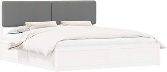 vidaXL Estructura De Cama Con Cabecera Tapizada Gris Claro Vidaxl