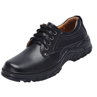 Generic Mens Work Leather Shoes Vintage Lace-ups Boots Round Toe Leather Shoe Block Heel Sneakers Non Slip Warm Snow Boots Comfy Footwear for Casual Business 