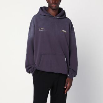 Represent Plum cotton hoodie with logo