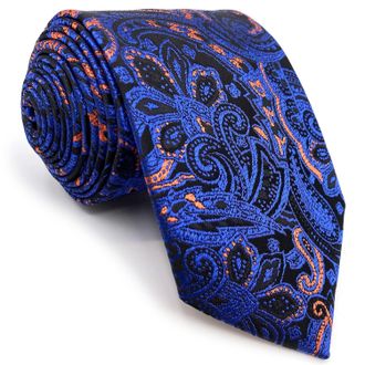 Shlax & Wing Neckties for Men Orange Blue Classic Size