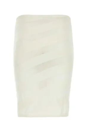 Gimaguas Viscose Blend Pencil Skirt - White