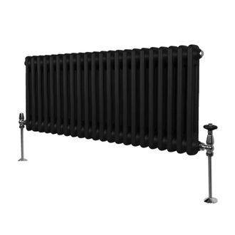 MonsterShop Traditional 2 Column Radiator - 300 x 1012mm - Black