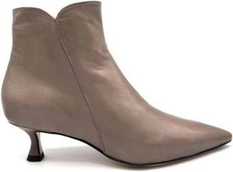 Mara Bini Heeled Boots, female, Gray, Size: 10 US Soft Nappa Ankle Boot with Zipper