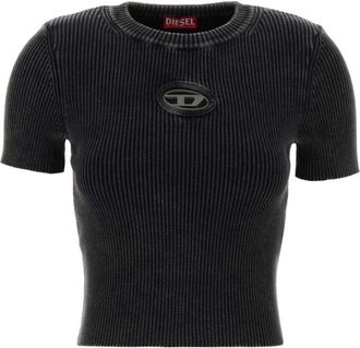 Diesel Black Round Neck Logo T-shirt