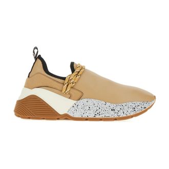 Stella McCartney Schoenen, Dames, Beige, 39 EU, Polyester, Eclypse Stretch Low-Top Sneakers