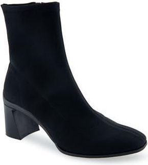 Aerosoles Corinda Block Heel Bootie in Black Stretch at Nordstrom Rack, Size 7