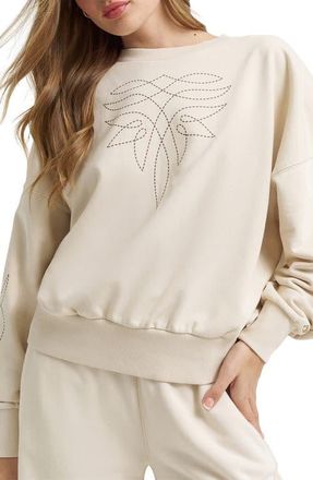 Wrangler x Lainey Wilson Western Graphic Sweatshirt in Cream at Nordstrom, Size X-Large