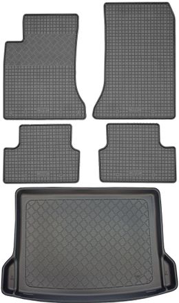 OEM Juego De Alfombrillas De Goma Para Coche Y Alfombrilla Para Maletero Para Mercedes Gla X 156 Suv (5 Puertas) De Marzo De 2014 A Noviembre De 2019
