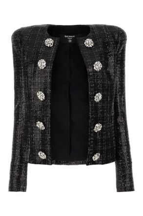 Balmain Black Tweed Blazer