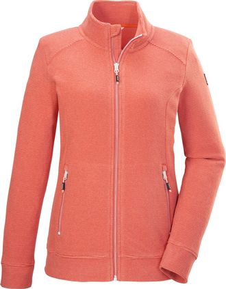 Killtec Fleecejacke KILLTEC KOS 100 WMN FLC JCKT, Damen, Gr. 36, rot (hellrot), Obermaterial: 100% Polyester, Jacken Fleecejacke, Gestreifte Damen-Fleecejacke
