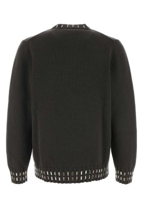 Fendi Fzx091aozr F0uu0 Peltro Exterior: Wool Cashmere Maglieria Sweater