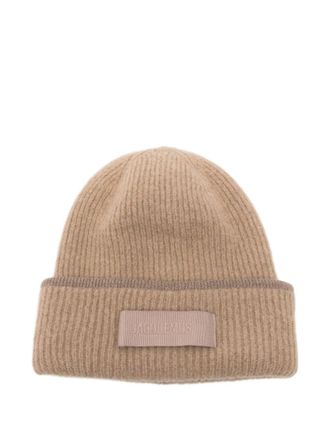 Jacquemus Beige Knitted Beanies Cap