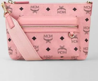 MCM aren canvas shoulder bag adjustable strap