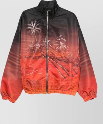 Amiri palm print nylon bomber jacket