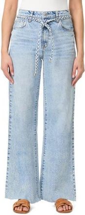 Kensie Carla Belted Wide Leg Jeans in Lismore at Nordstrom Rack, Size 10