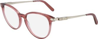 Ferragamo Stijlvolle Brillen - Dames - Brillen - Rood - 55 MM - Accessoires