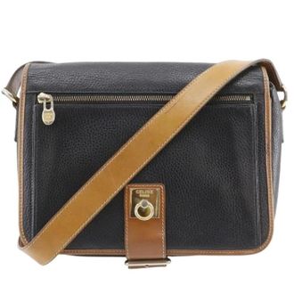 Celine Pre-owned Cross Body Bags, male, Black, Size: ONE SIZE Pre-owned Old Calfskin Shoulder Bag