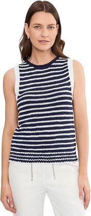 Tommy Bahama Harbor Pebble Cotton Stripe Tank Top Womens Sweater Coastline : LG (US 12-14), Cotton/Nylon