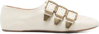 Chlo&eacute; Schoenen, Dames, Wit, 40 EU, Leer, Susanna Flat