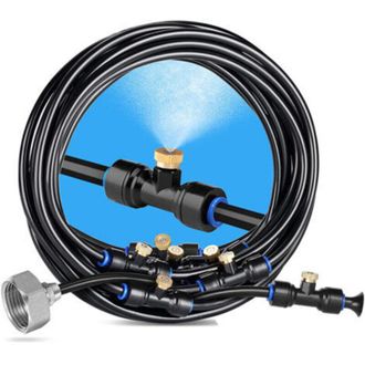 OEM Kit De Riego Por Goteo Para Exteriores, Pulverizador Para Patio De 9 M Con 11 Boquillas Para Parques Acu&aacute;ticos, Jardines En Terrazas, Invernaderos Y S