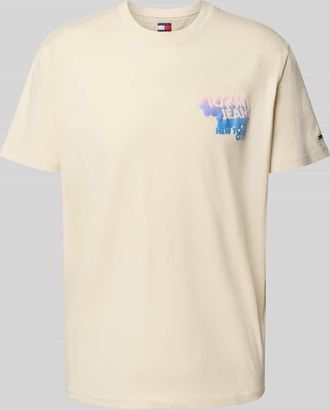 Tommy Jeans Regular Fit T-Shirt aus reiner Baumwolle in Sand, Größe XXL