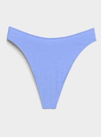 Miiyu Womens Solid high-cut essential thong Organic cotton