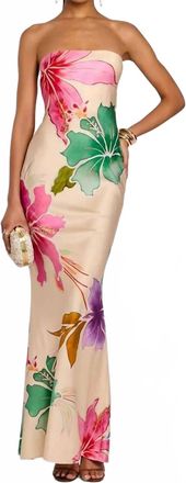 Retrof&ecirc;te Keaton Silk Dress In White Multi