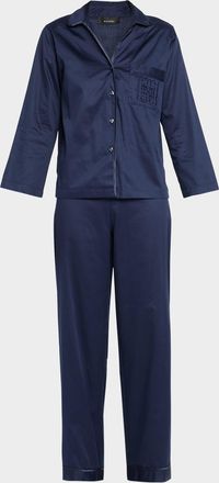 Natori Cropped Cotton Sateen Pajama Set