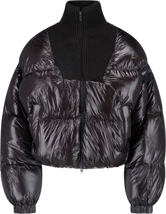 Diesel Black W-Warrior High Collar Down Jacket