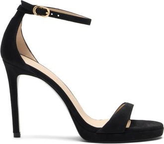 Stuart Weitzman Nudist Platform - Dames - Sandalen met hakken - Zwart - 39 EU - Leer - Schoenen
