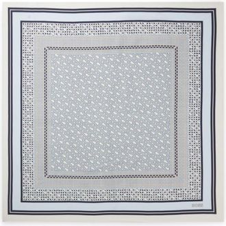 BOSS Monogram scarf in silk twill