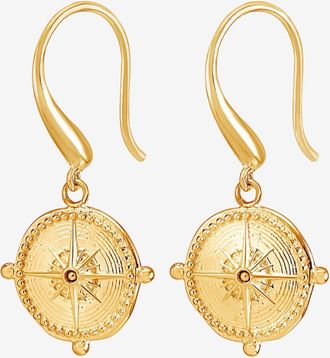 Dower & Hall True North Story Drop Earrings in Yellow Gold Vermeil at Nordstrom