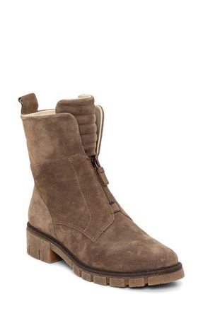 Ara Deon Zip Combat Boot in Sesame at Nordstrom, Size 10.5