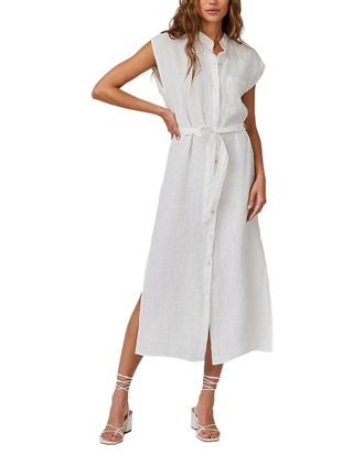Bella Dahl Linen Button Front Midi Dress