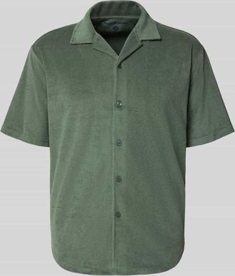 Mc Neal Slim Fit Freizeithemd aus Frottee in Dunkelgruen, Gr&ouml;&szlig;e XXL