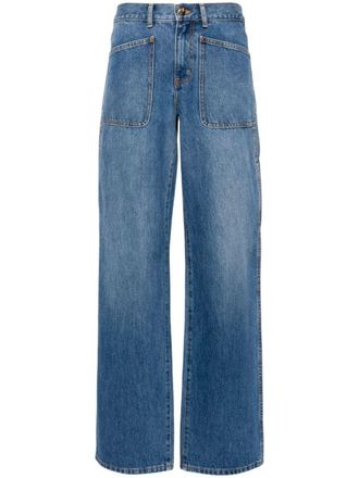 Tory Burch Jeans a gamba ampia - Blu