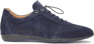 Kazar Navy blauwe luchtige su&egrave;de halfschoenen - Heren - Veterschoenen - Blauw - 41 EU - Su&egrave;de - Schoenen