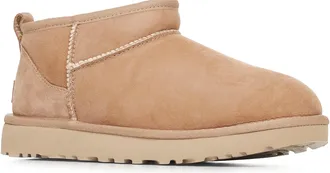 UGG Womens Ankle Boots Classic Ultra Mini Beige