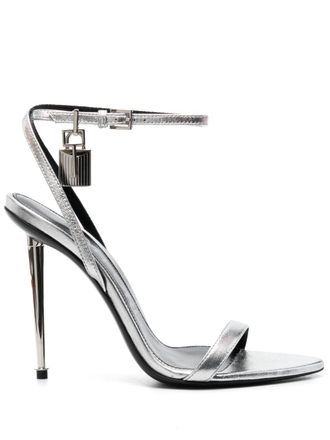 Tom Ford Sandali con tacco in pelle con lucchetto Tom Ford