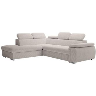 Vente-Unique Vente-unique - Divano letto in Velluto a coste Beige - Angolo a sinistra - fabien