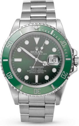 Rolex Pre-owned Rolex Submariner Date Automatic Chronometer Green Dial Mens Watch 116610LV