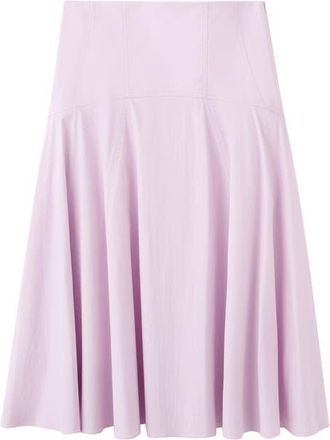 Mango Featuring Hailey Bieber Kasha Midi Skirt in Light/Pastel Purple at Nordstrom, Size 10