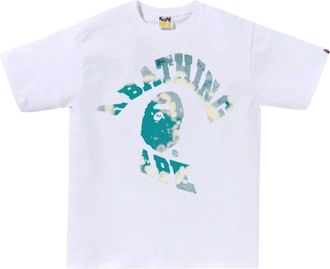 A Bathing Ape Tie Dye Twist College T-Shirt White 1L30-110-042-WHT