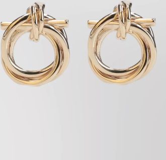 Ferragamo hoop earrings twisted design jewelry piece
