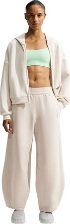 Nike 24.7 ImpossiblySoft Wijde Pijpen Broek - Dames - Sport - Beige - Maat: S Katoen