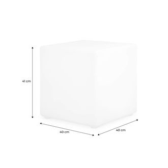 Sweeek Cubo luminoso led con bater&iacute;a para interior/exterior, blanco