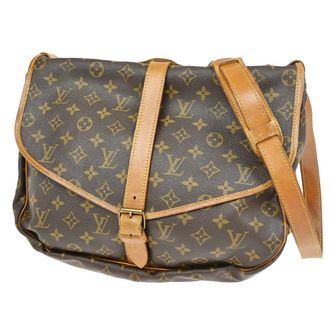Louis Vuitton Saumur Monogram Canvas Brown Canvas Handbag (Pre-Owned)